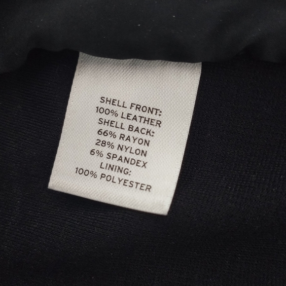 Nordstrom Halogen Black Leather Peplum Top XS - Picture 11 of 11